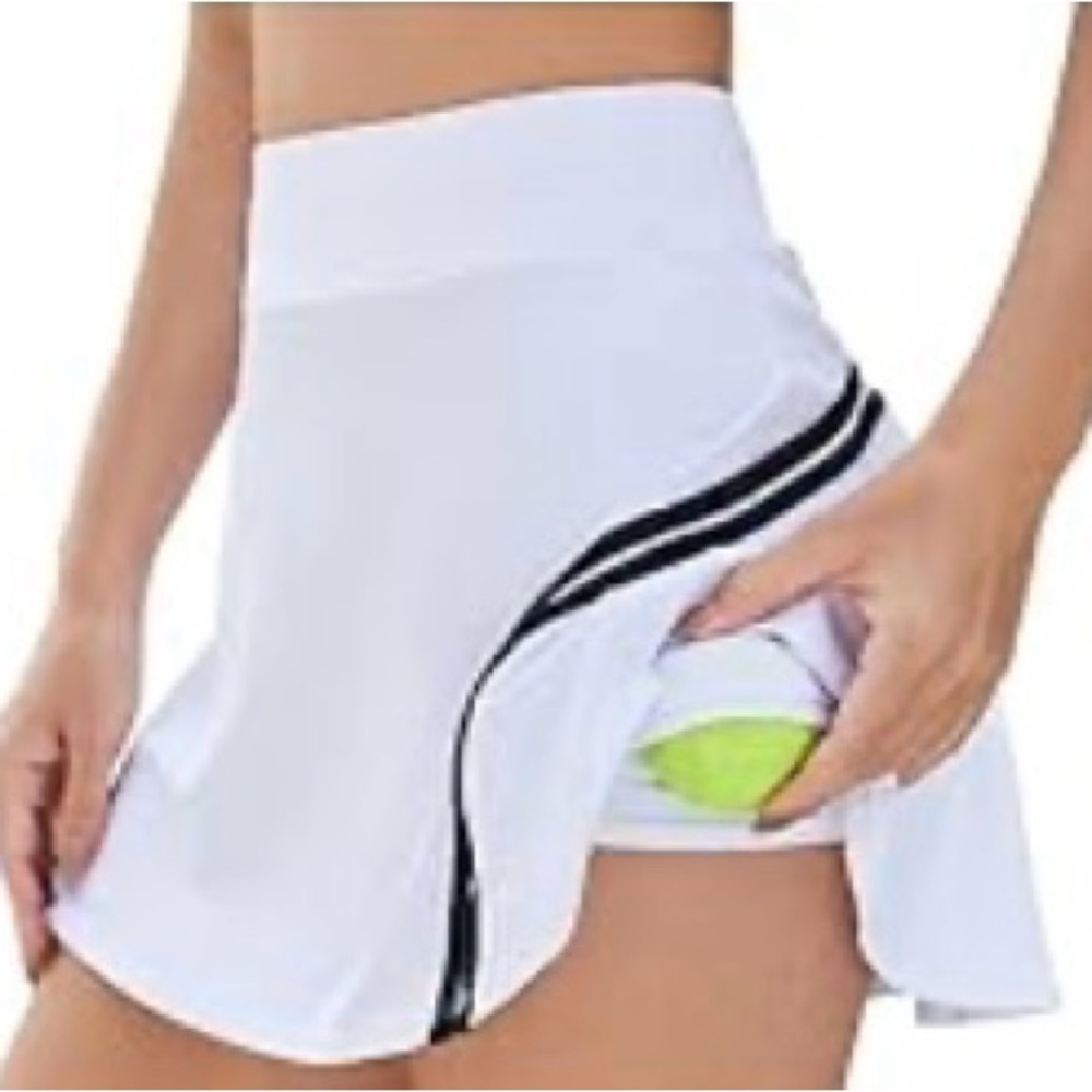 BMJL Womens High Waist Pleated Tennis Skirt /Golf Skorts /Built-in shorts Small - Picture 7 of 16